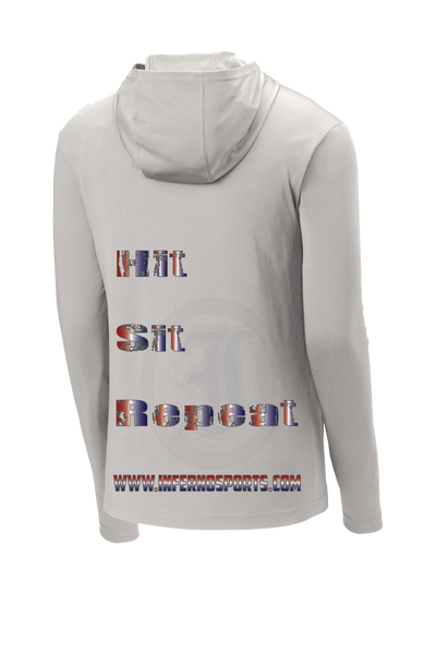 Hit, Sit, Repeat Hooded Long Sleeve