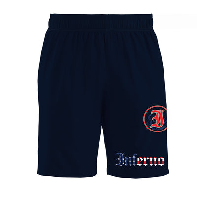 Inferno 4-Way Navy Microfiber Shorts