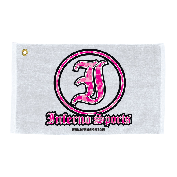 Inferno Sports  Pink Camo Logo Towel