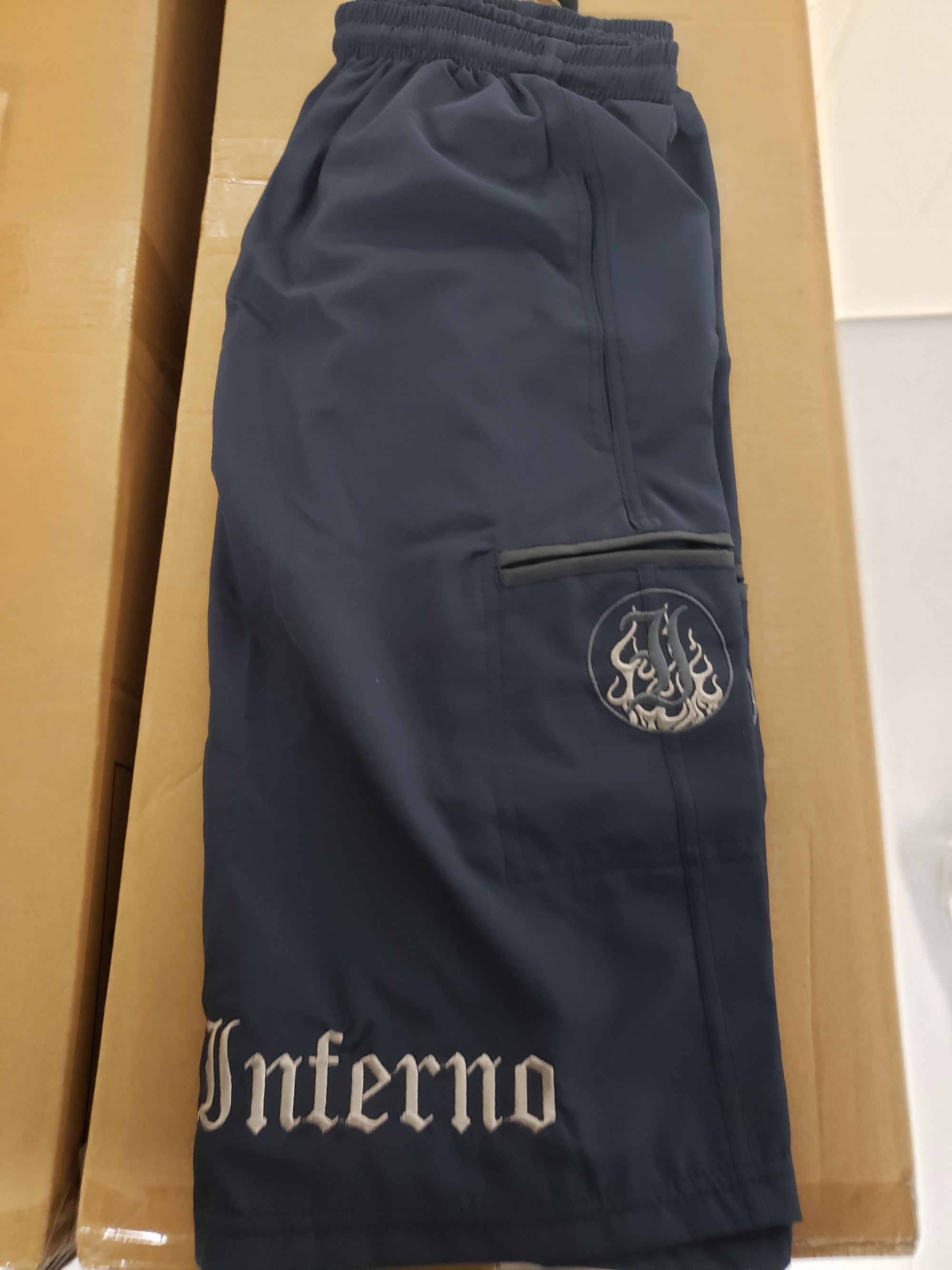 Inferno 4-Way Navy Microfiber Shorts