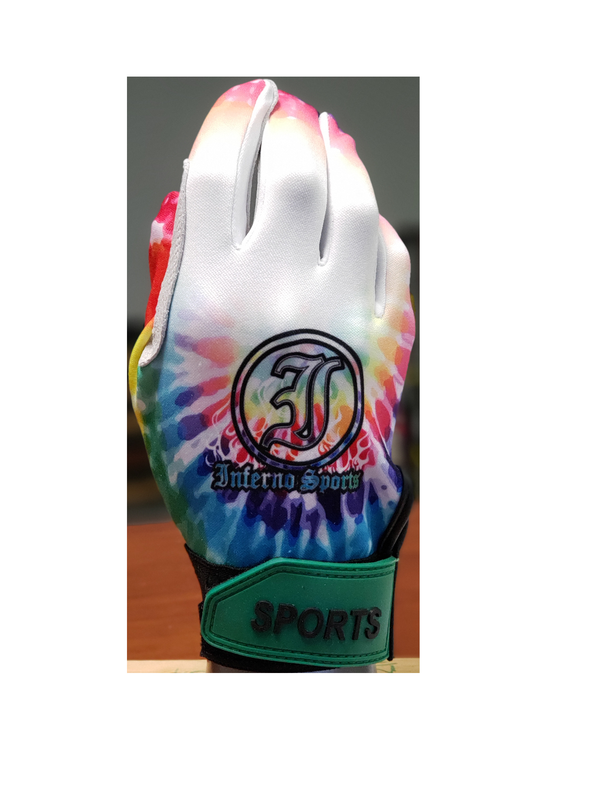 Inferno Sports Game Day Batting Gloves 2.0 Tie Dye Inferno Sports