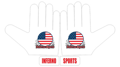 Inferno Sports Game Day Batting Gloves 2.0 - White Flag