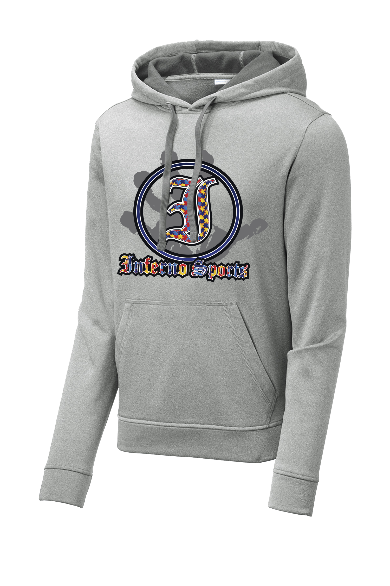 Inferno Sports Heather Fleece Hooded Pullover - Autism