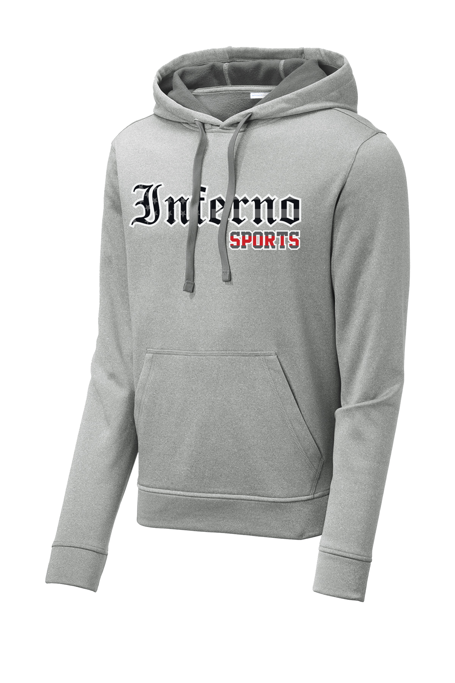 Inferno Sports Heather Fleece Hooded Pullover - RedLine Flag