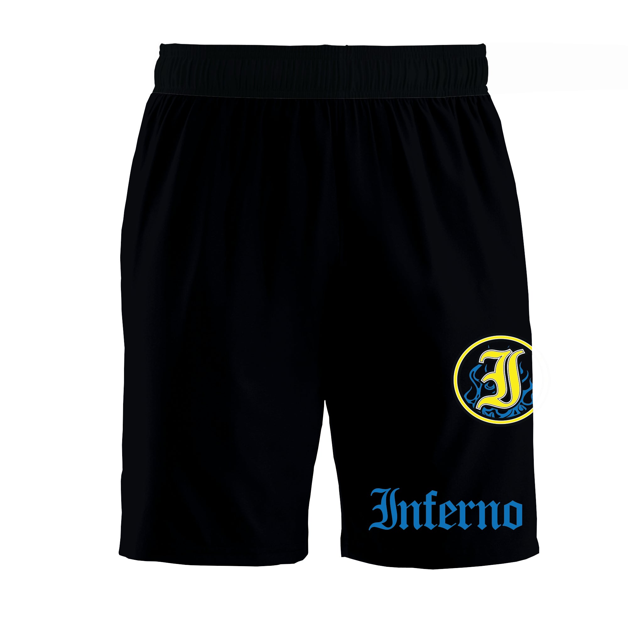 Inferno 4-Way Black Microfiber Shorts - Inferno Sports and Athletics