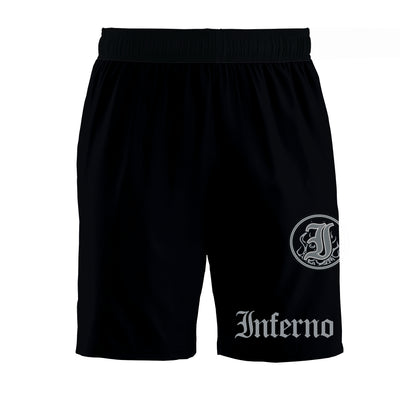 Inferno 4-Way Black Microfiber Shorts