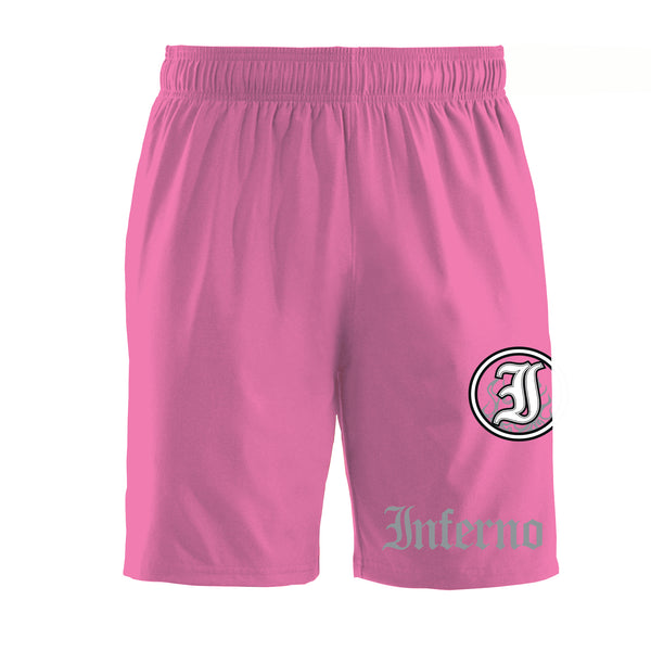 Inferno 4-Way Pink Microfiber Shorts - Inferno Sports and Athletics