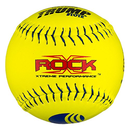 Trump®X-ROCK-CLAS-Y-2Evil Sports 12 inch Softball - Premium Yellow Leather - USSSA Approved